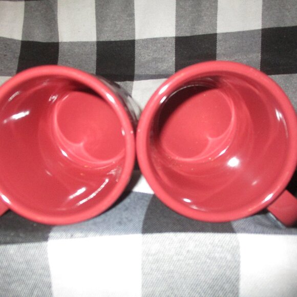 COPY - 2 Longaberger Pottery Woven Traditions Butternut & Paprika Coffee 12oz M… - Picture 6 of 6